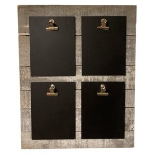 Rustic Black and Gray Clip Board Wall Decor